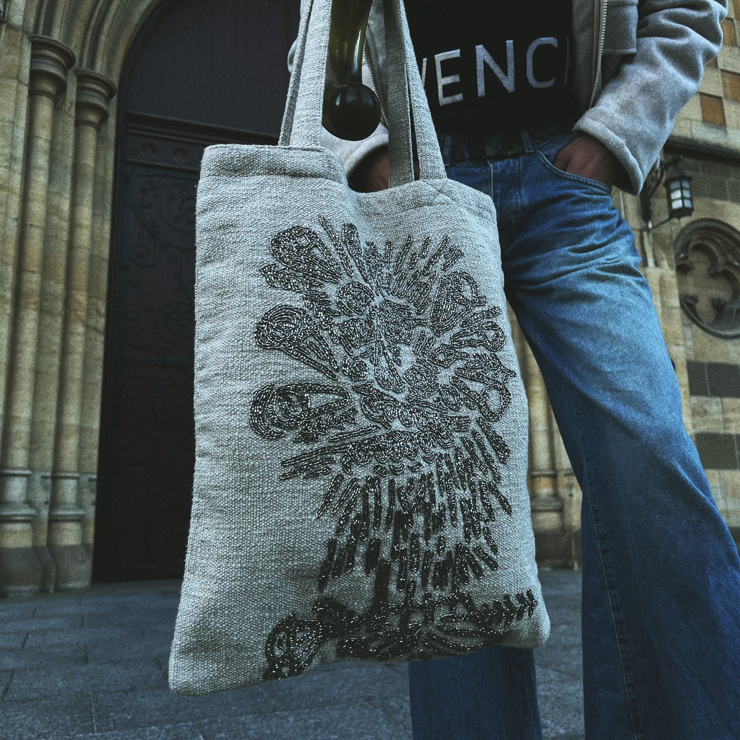 Ivory Halo Tote Bag
